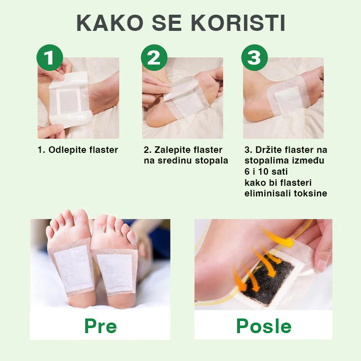 Set Od 10 Flastera Za Detoksikaciju (1+1 Gratis - 20 Flastera)