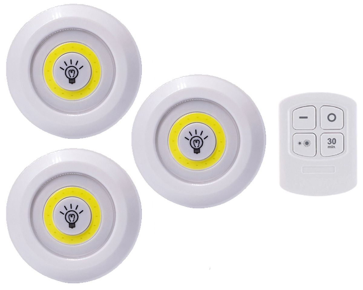 3 Samoljepljiva LED Svijetla + Daljinski upravljač