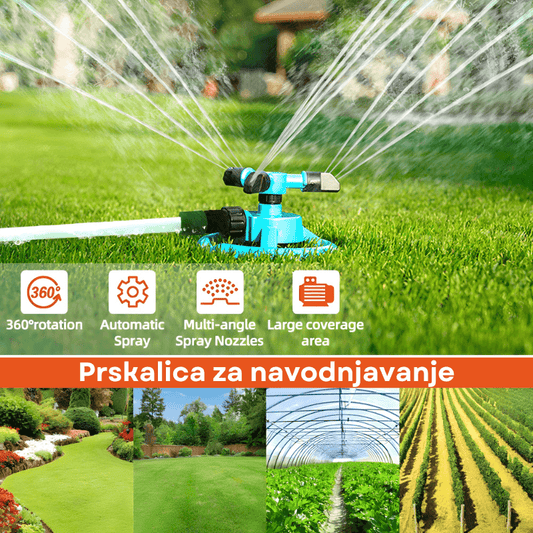 Prskalica za baštu za zalivanje automatska rotirajuća 360 stepeni