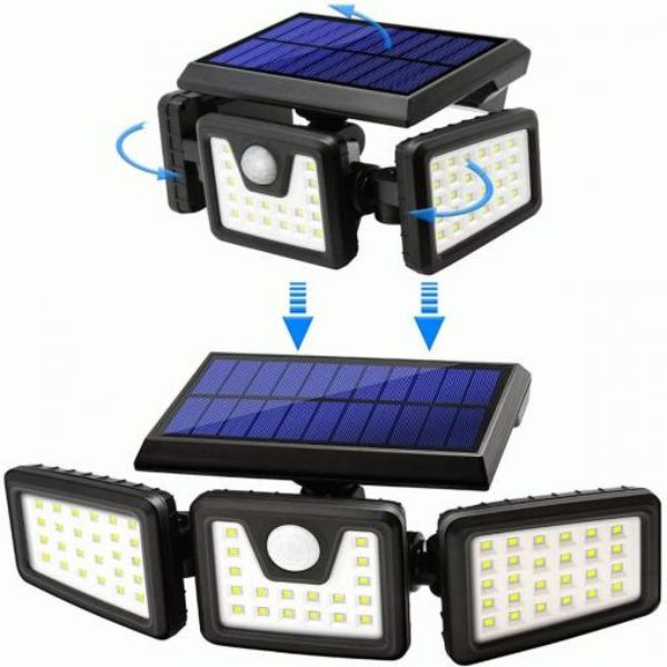Trostrani solarni LED reflektor, Solarni LED reflektor 15W DMD sa senzorom