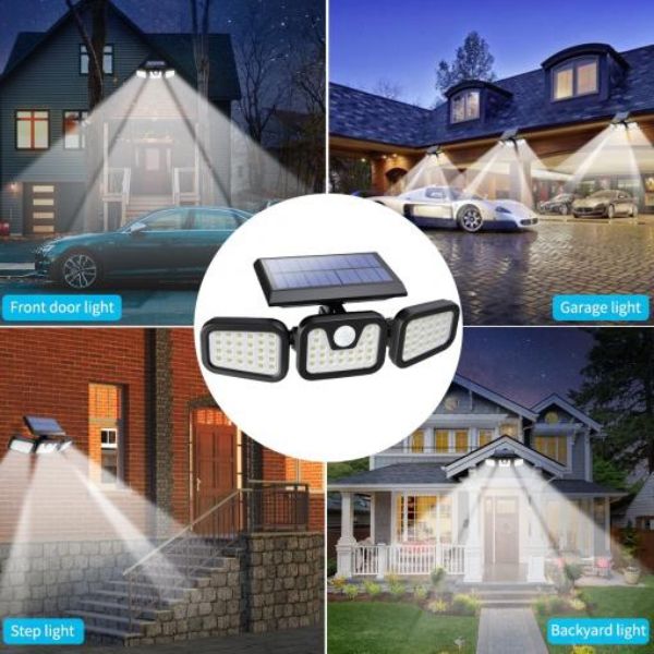 Trostrani solarni LED reflektor, Solarni LED reflektor 15W DMD sa senzorom