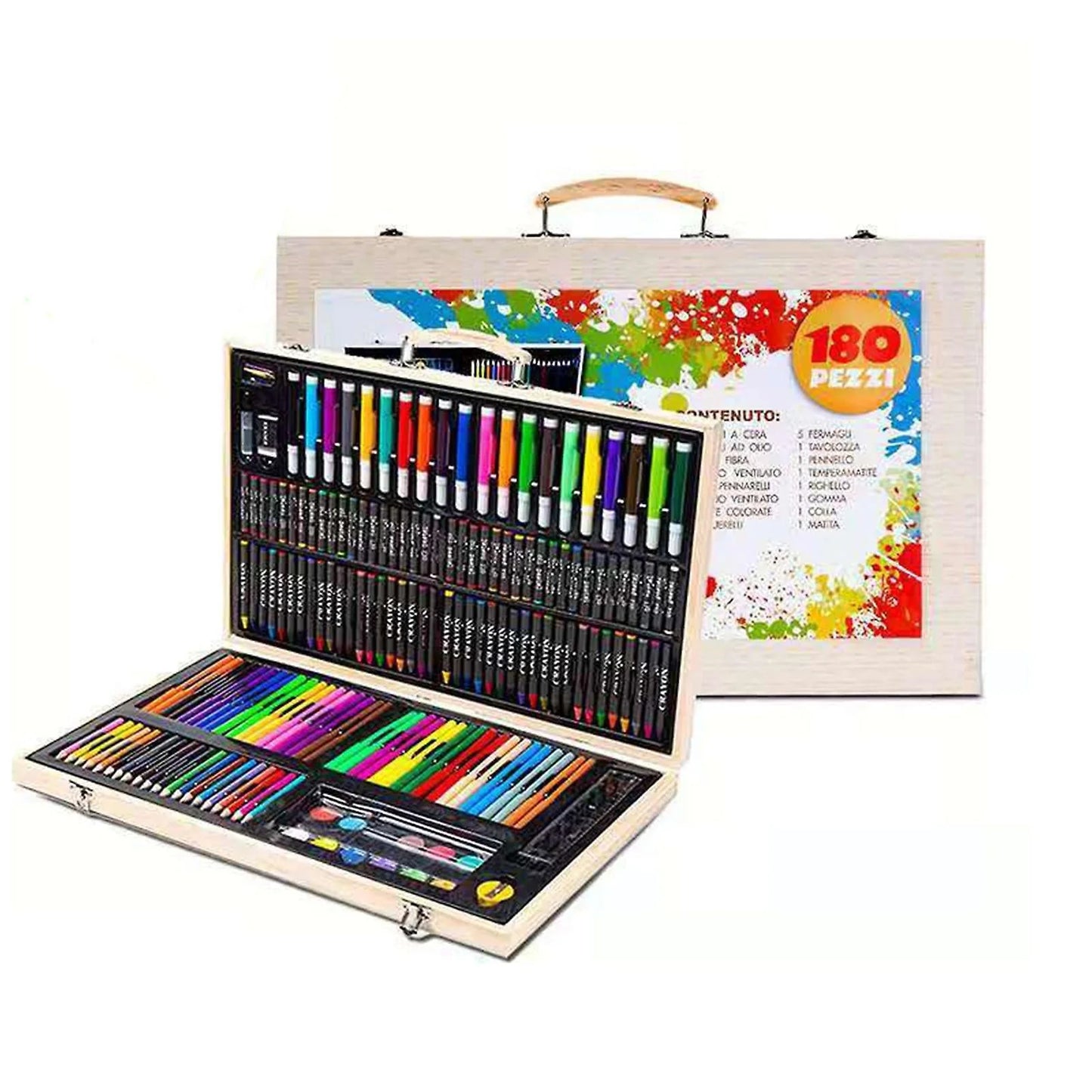 Drveni Kofer Za Crtanje I Bojanje Sa 180 Dijelova